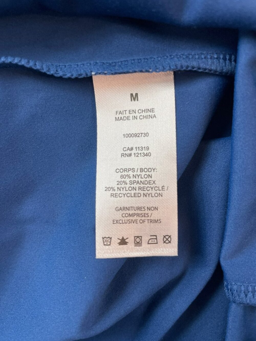 Garage Sleek Scoop Cami Tank Midnight Blue Stretch Nylon/Spandex Wmn's Sz M NWT - Picture 7 of 7